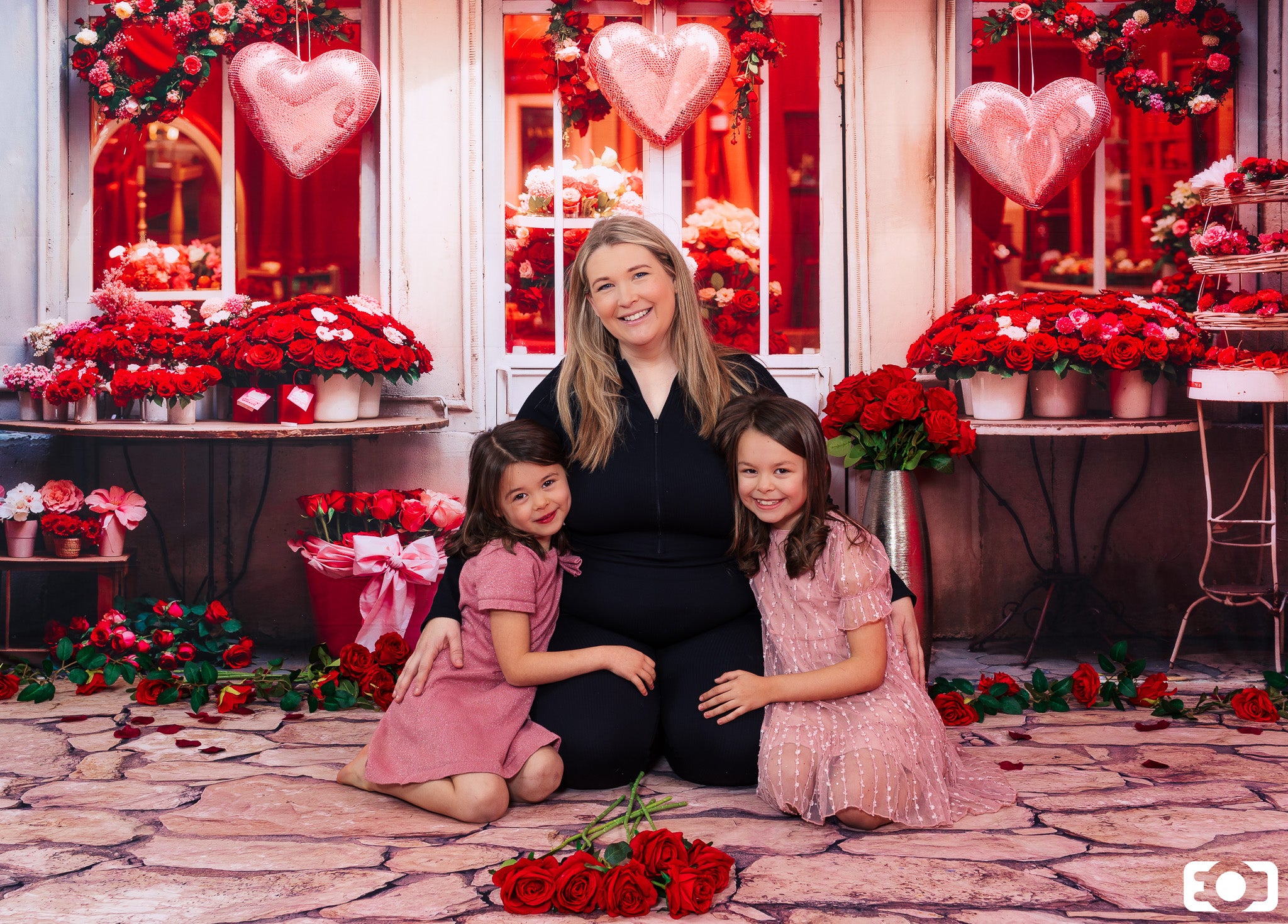 Kate Valentine's Day Rose Flower Shop Backdrop Designed by Chain Photography -UK