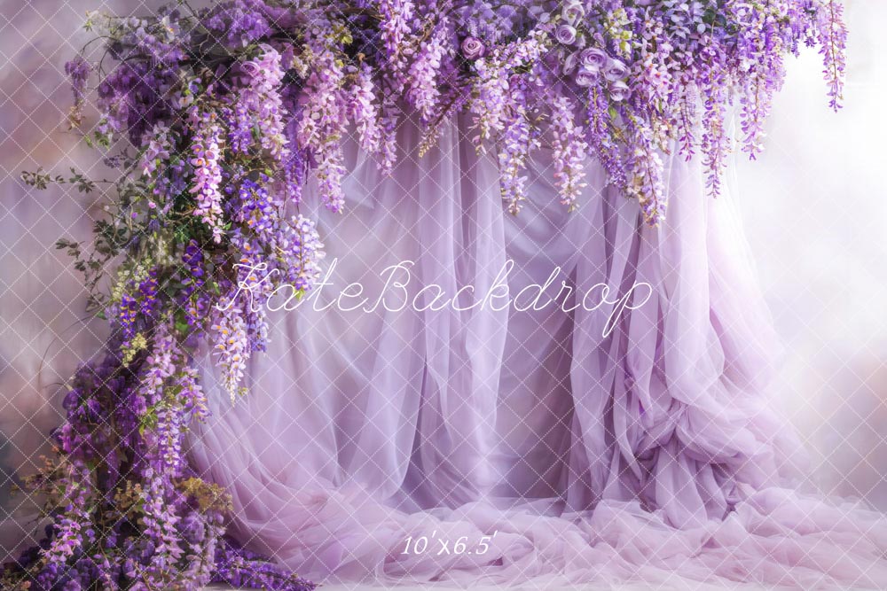 Kate Wisteria Purple Curtain Backdrop Designed by Emetselch -UK