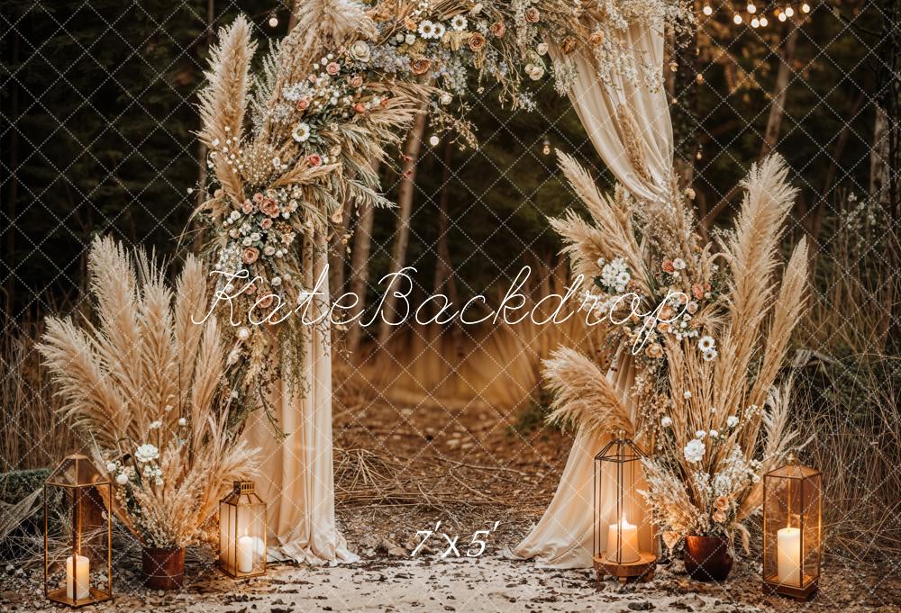 Kate Boho Reed Outdoor Grass Backdrop Designed by Emetselch -UK