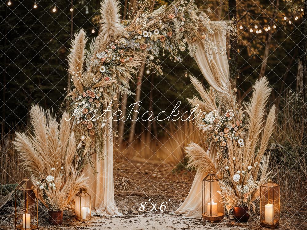 Kate Boho Reed Outdoor Grass Backdrop Designed by Emetselch -UK