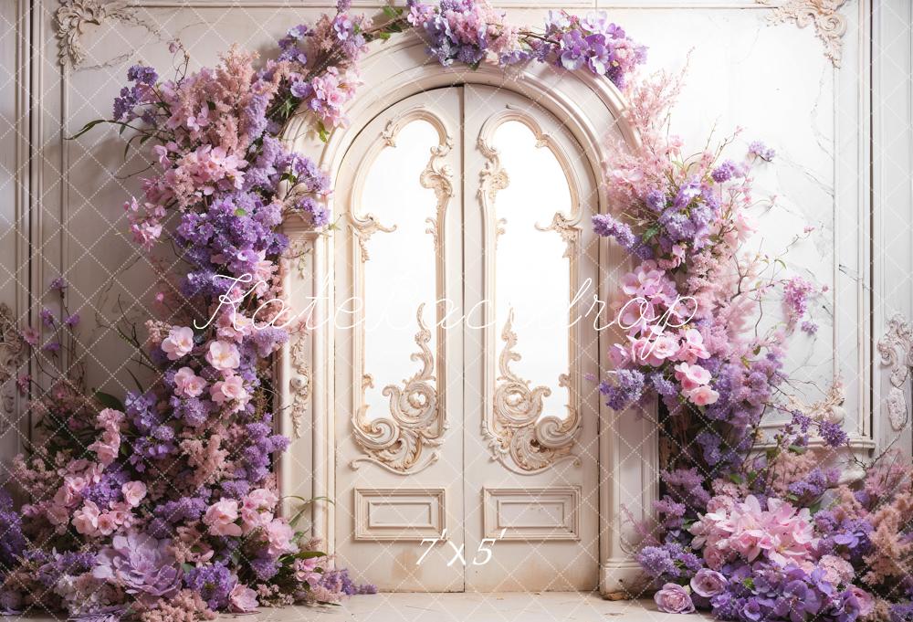 Kate Spring Flowers Retro Door Backdrop Designed by Emetselch -UK