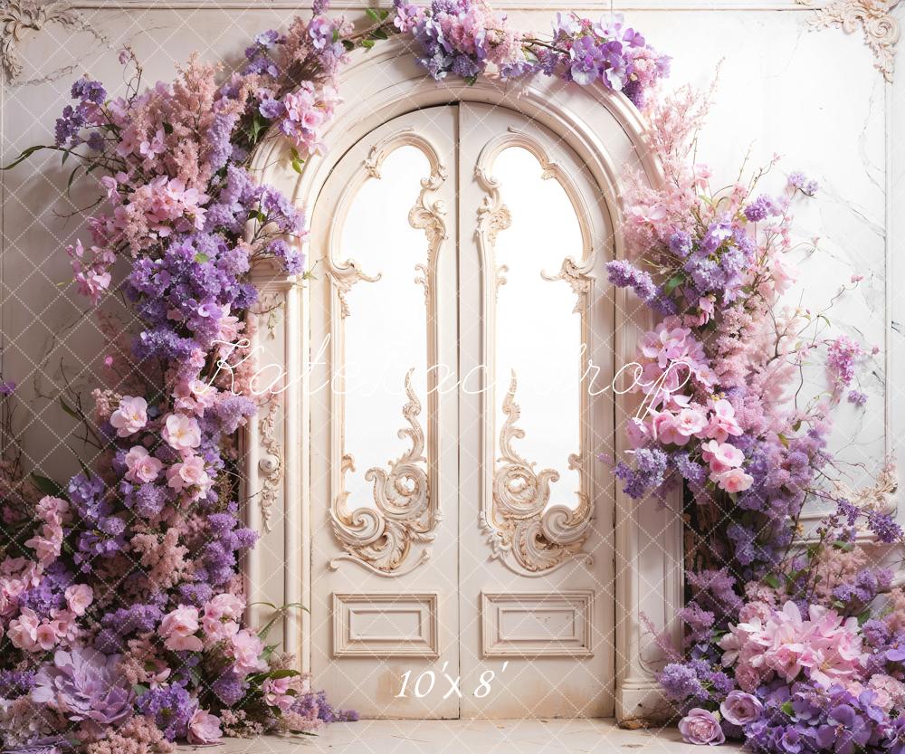 Kate Spring Flowers Retro Door Backdrop Designed by Emetselch -UK