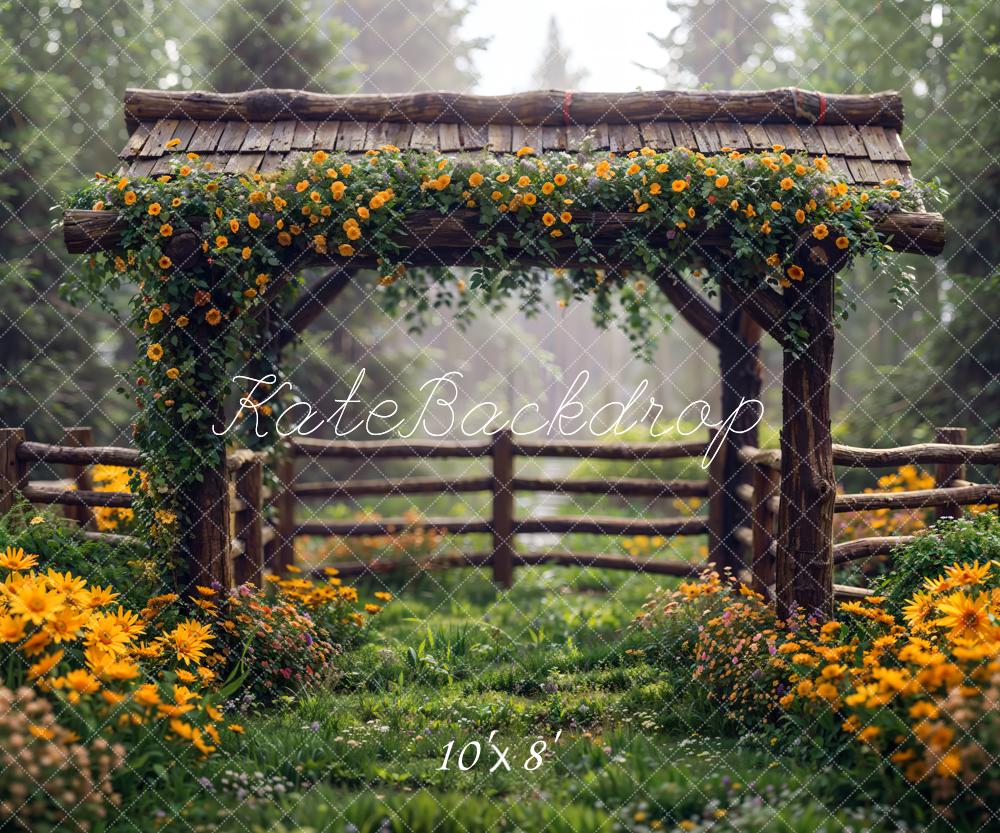 Kate Spring Flowers Fence Backdrop Designed by Chain Photography -UK