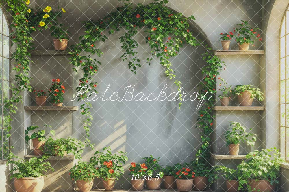 Kate Spring Green Plant Arch Wall Room Backdrop Designed by Emetselch -UK