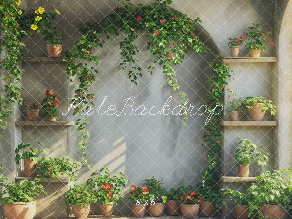 Kate Spring Green Plant Arch Wall Room Backdrop Designed by Emetselch -UK