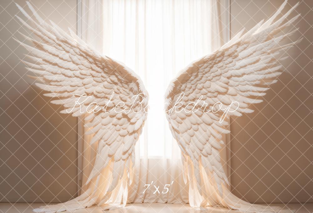 Kate White Angel Wing Curtains Backdrop Designed by Chain Photography -UK