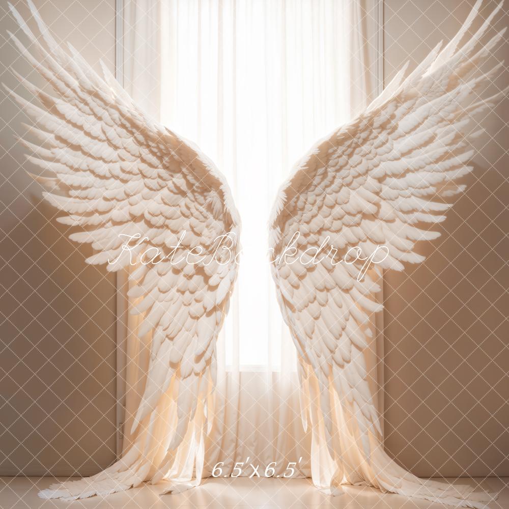 Kate White Angel Wing Curtains Backdrop Designed by Chain Photography -UK