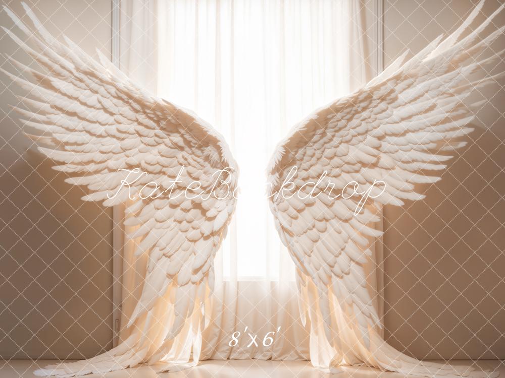 Kate White Angel Wing Curtains Backdrop Designed by Chain Photography -UK