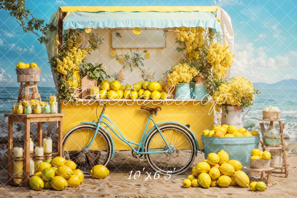 Kate Summer Seaside Lemon Backdrop Designed by Emetselch -UK