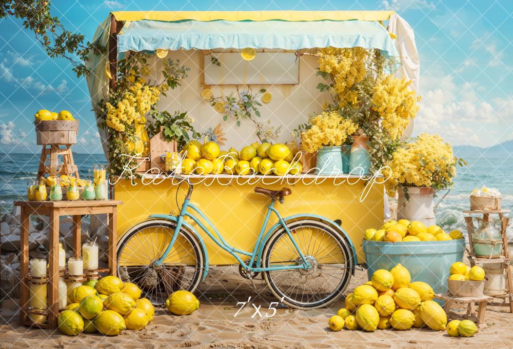 Kate Summer Seaside Lemon Backdrop Designed by Emetselch -UK