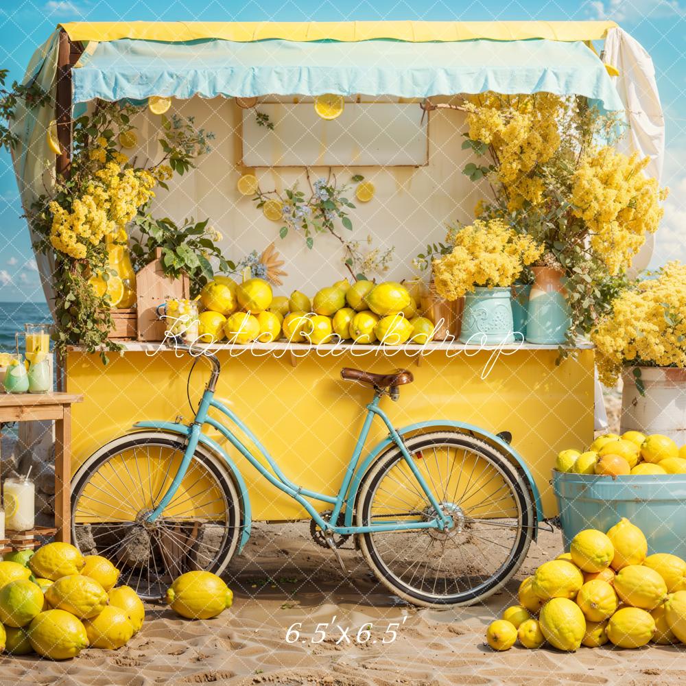 Kate Summer Seaside Lemon Backdrop Designed by Emetselch -UK