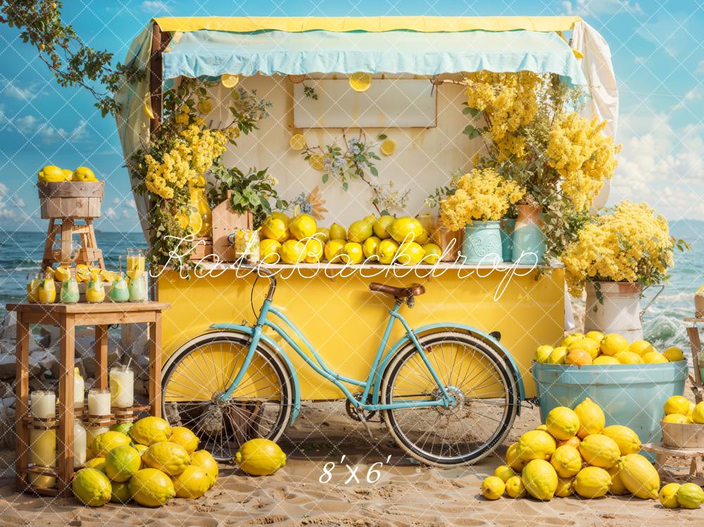 Kate Summer Seaside Lemon Backdrop Designed by Emetselch -UK