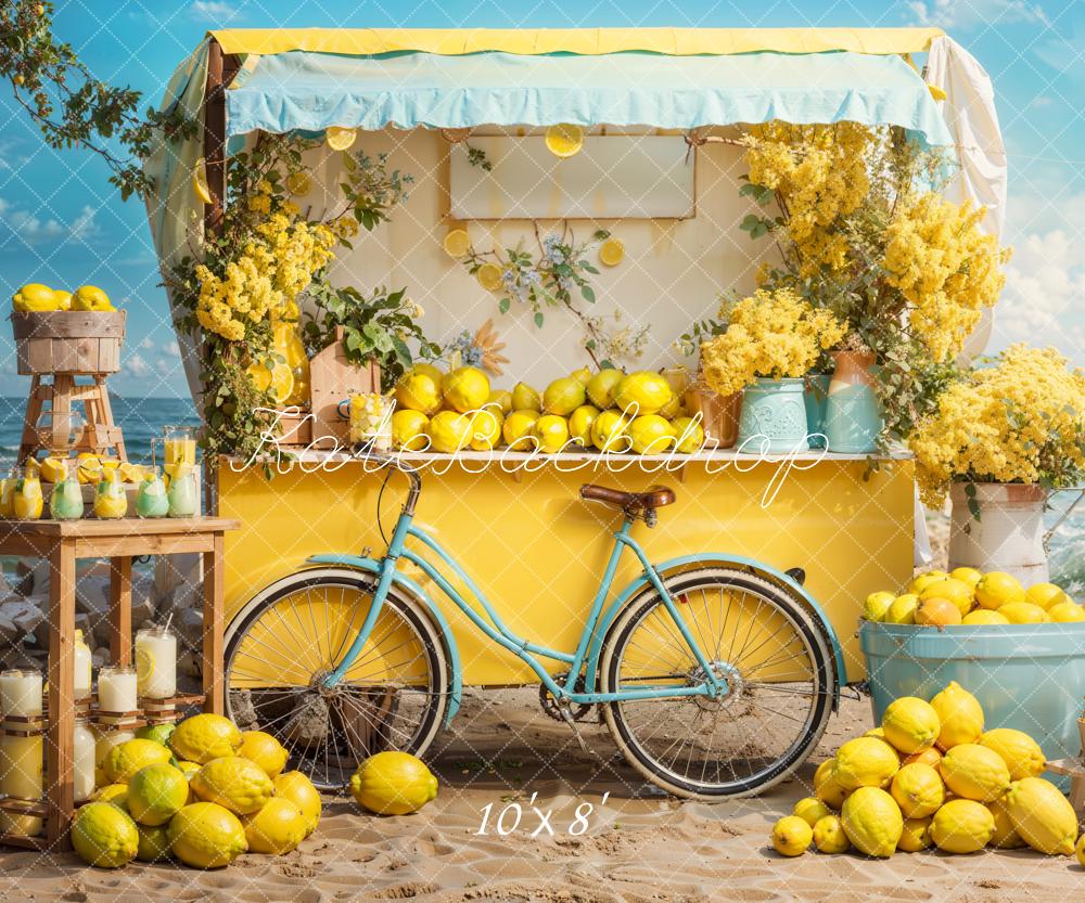 Kate Summer Seaside Lemon Backdrop Designed by Emetselch -UK