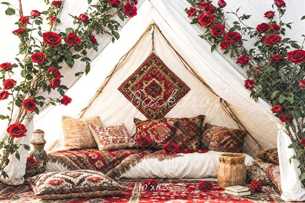 Kate Valentine Rose Bed Backdrop Designed by Emetselch -UK