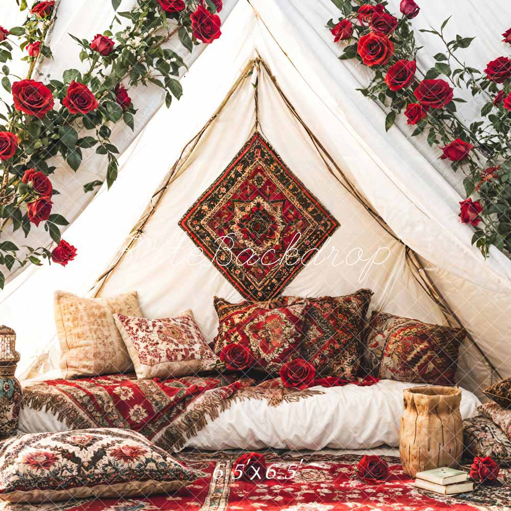 Kate Valentine Rose Bed Backdrop Designed by Emetselch -UK