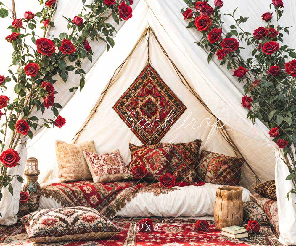 Kate Valentine Rose Bed Backdrop Designed by Emetselch -UK