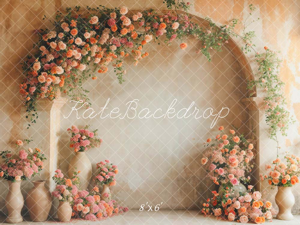 Kate Spring Flowers Arch Wall Backdrop Designed by Emetselch -UK
