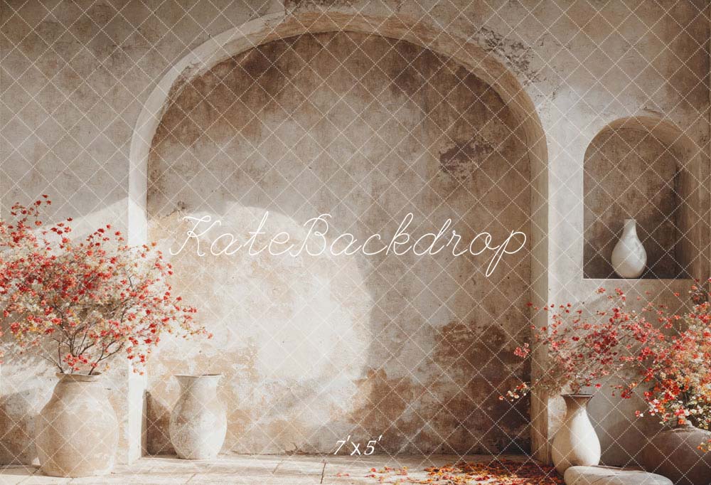 Kate Spring Flower Pot Arch Wall Backdrop Designed by Emetselch -UK