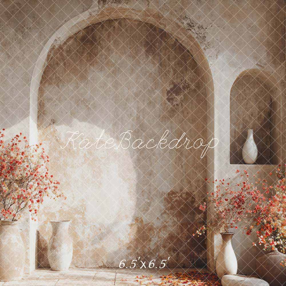 Kate Spring Flower Pot Arch Wall Backdrop Designed by Emetselch -UK