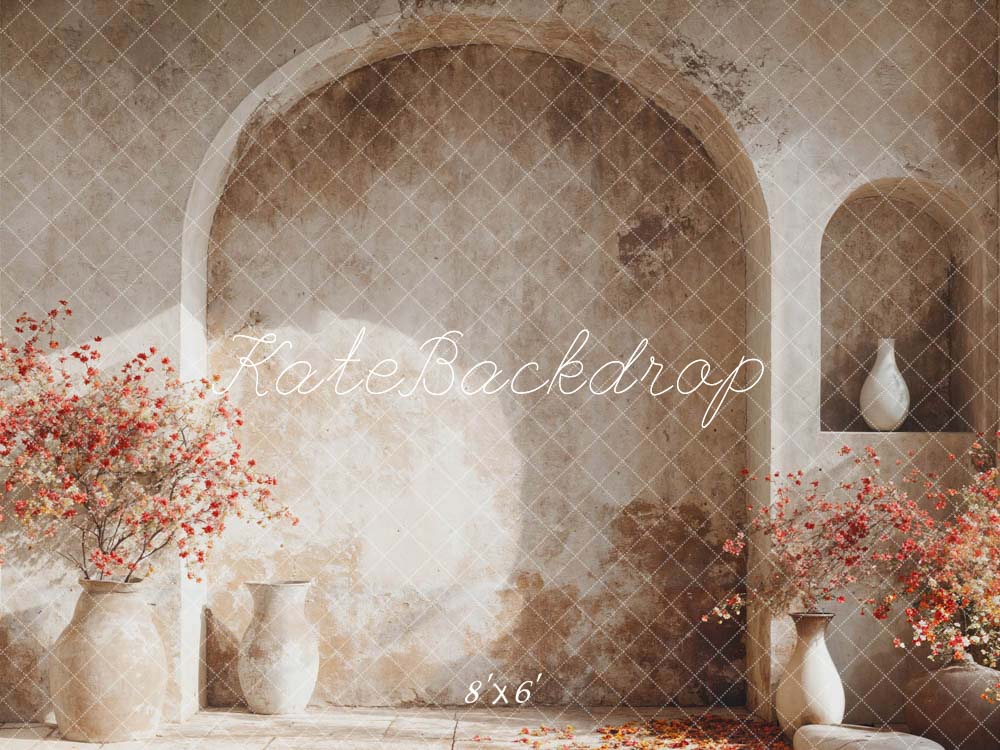 Kate Spring Flower Pot Arch Wall Backdrop Designed by Emetselch -UK