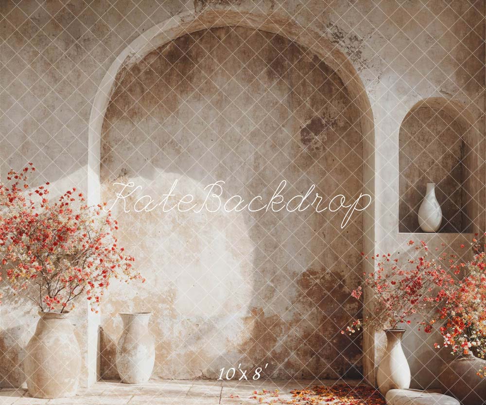 Kate Spring Flower Pot Arch Wall Backdrop Designed by Emetselch -UK