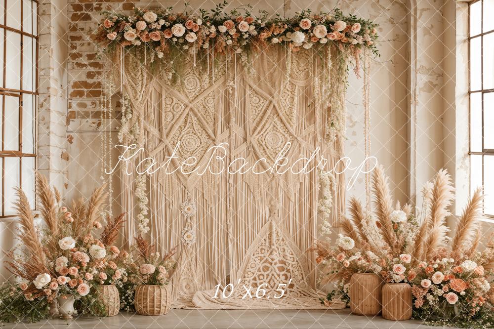 Kate Boho Flower Curtains Backdrop Designed by Emetselch -UK