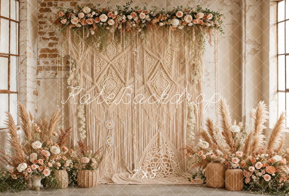 Kate Boho Flower Curtains Backdrop Designed by Emetselch -UK