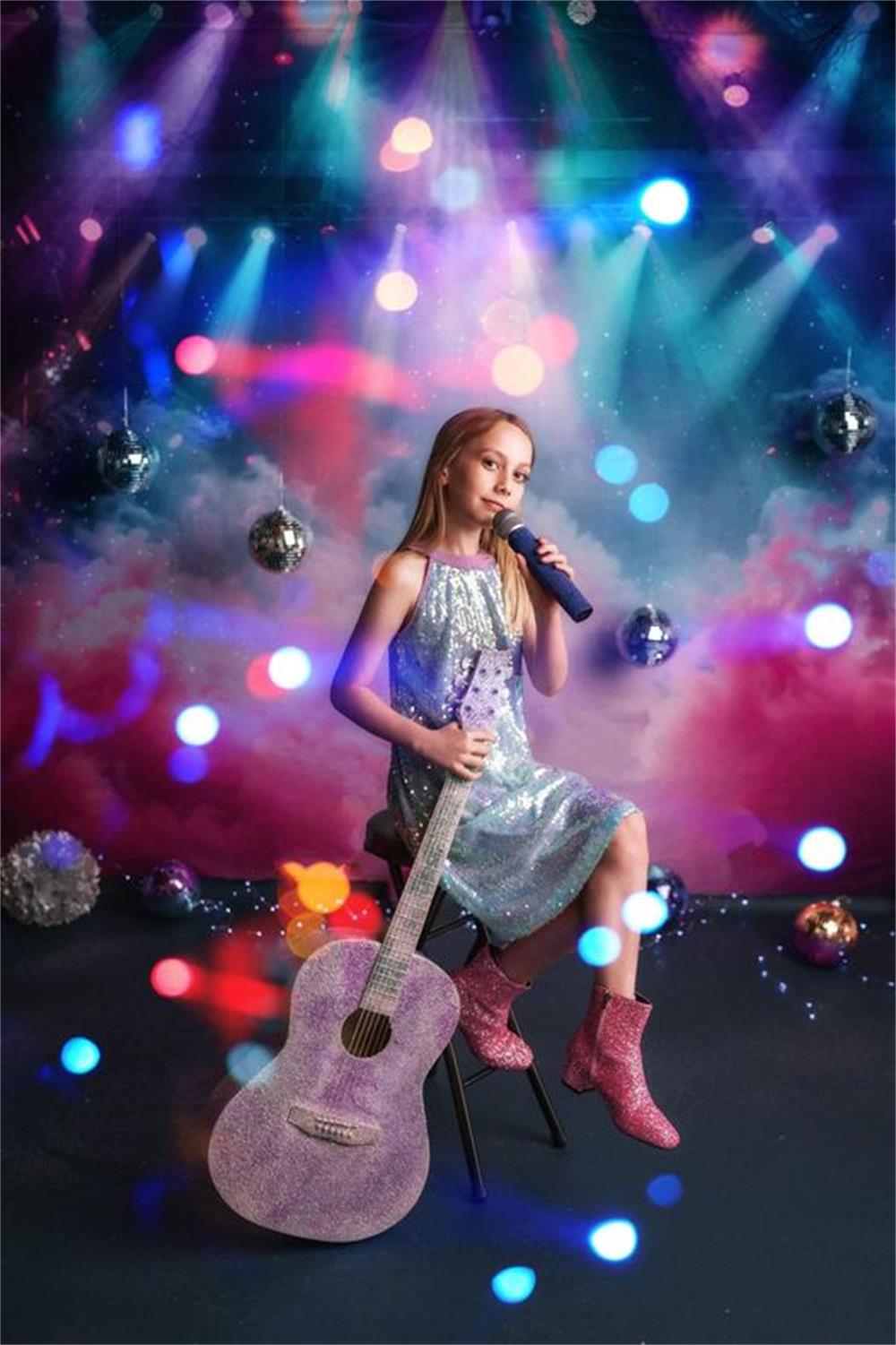 Kate Pink Smoke Stage Lighting Backdrop Designed by Emetselch