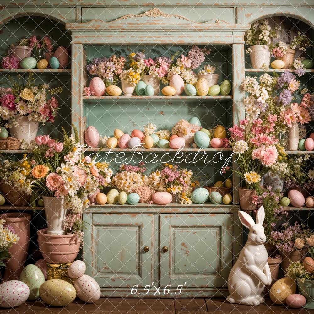 Kate Easter Eggs Flowers Rabbit Kitchen Backdrop Designed by Emetselch -UK