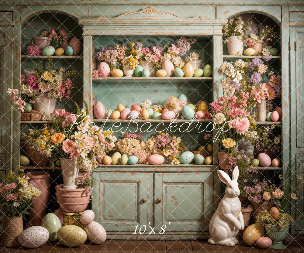 Kate Easter Eggs Flowers Rabbit Kitchen Backdrop Designed by Emetselch -UK
