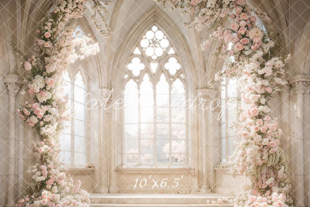 Kate Spring White Flowers Window Room Backdrop Designed by Emetselch -UK
