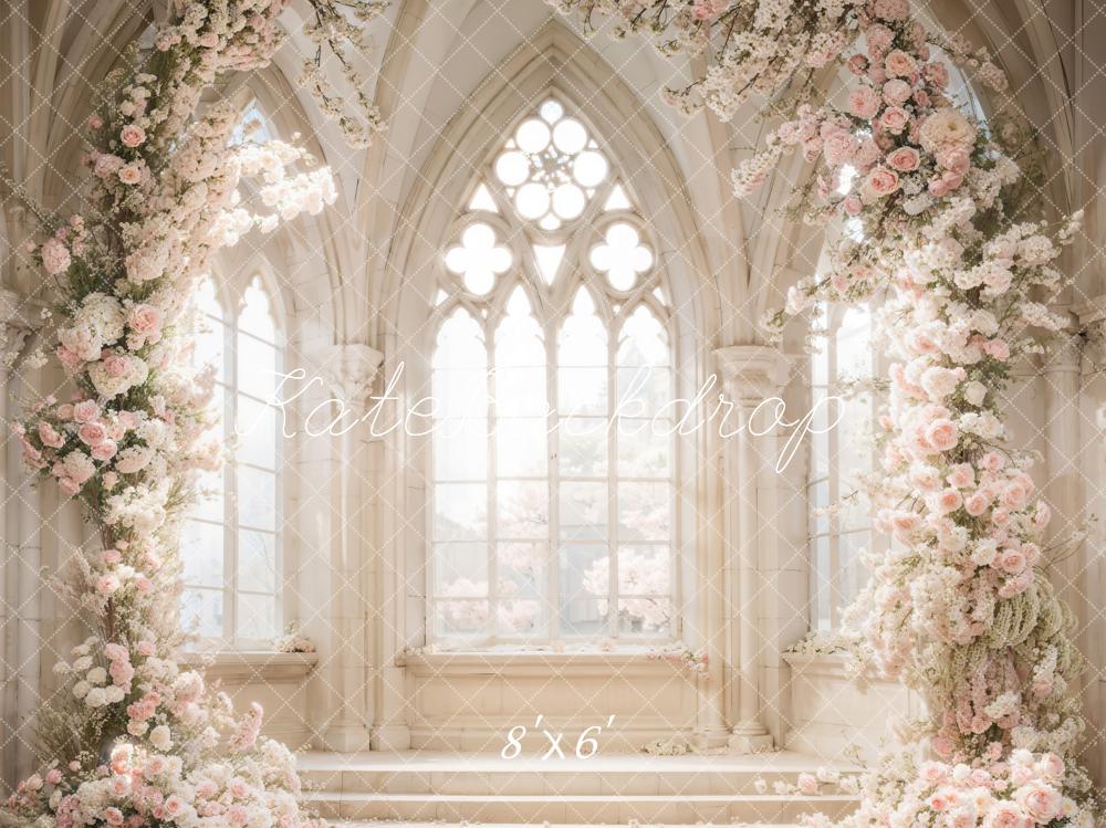 Kate Spring White Flowers Window Room Backdrop Designed by Emetselch -UK