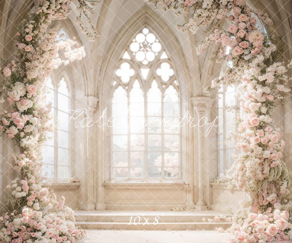 Kate Spring White Flowers Window Room Backdrop Designed by Emetselch -UK