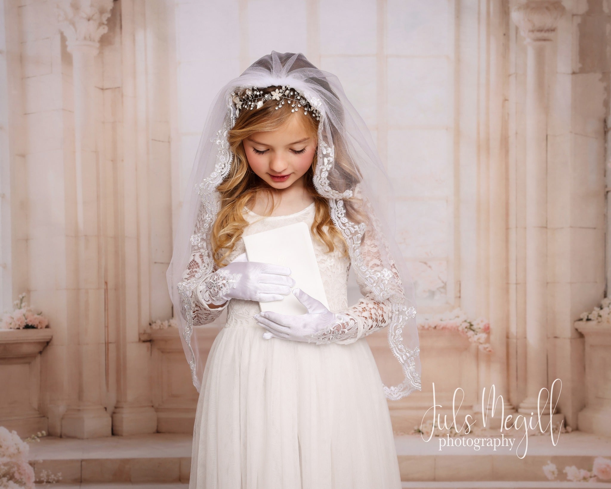 Kate Spring White Flowers Window Room Backdrop Designed by Emetselch -UK