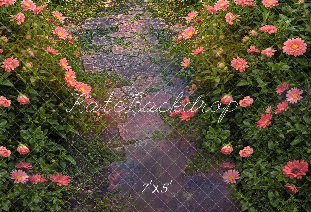 Kate Pink Rose Stone Floor Backdrop Designed by Kate Image -UK