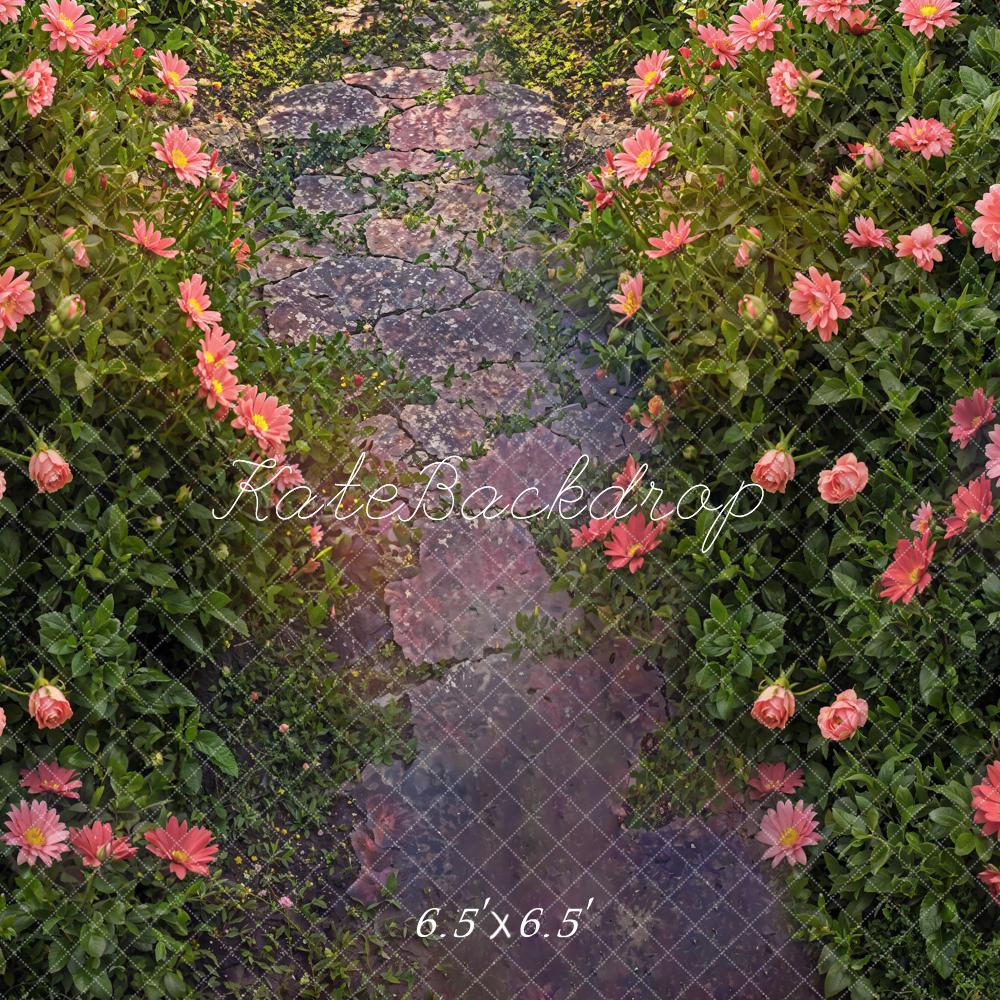 Kate Pink Rose Stone Floor Backdrop Designed by Kate Image -UK