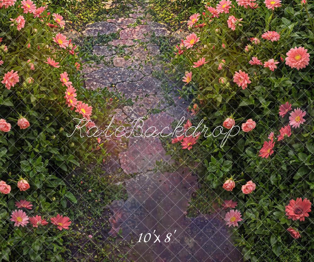 Kate Pink Rose Stone Floor Backdrop Designed by Kate Image -UK