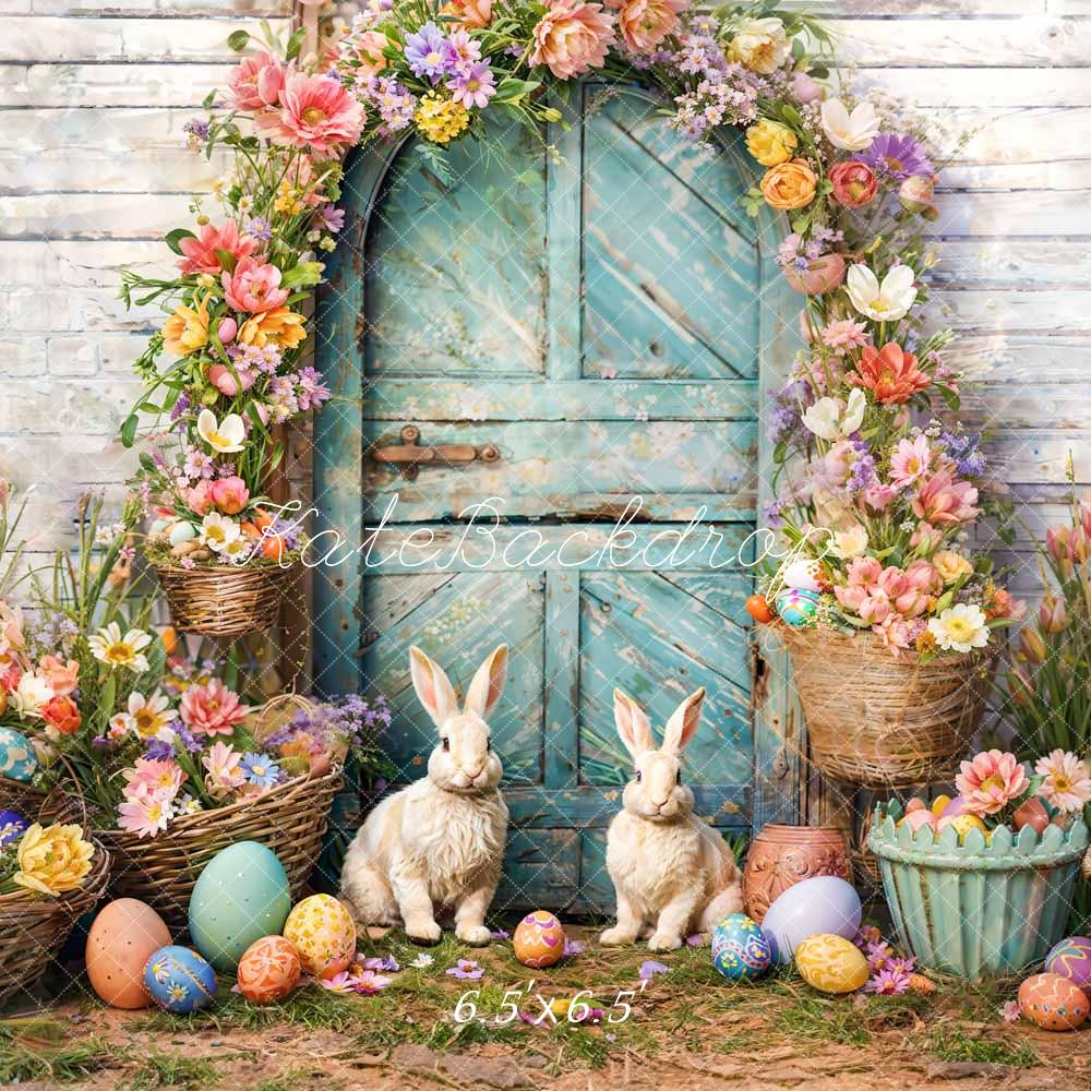 Kate Easter Eggs Flower Bunny Arch Backdrop Designed by Emetselch -UK