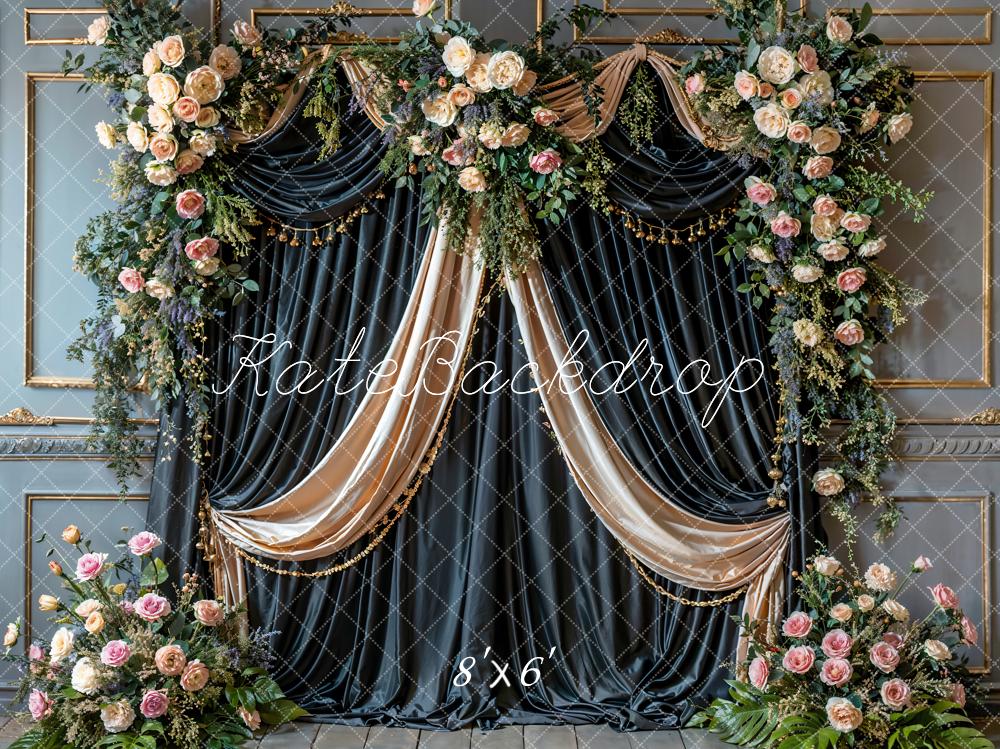 Kate Art Flower Curtain Retro Wall Backdrop Designed by Emetselch -UK