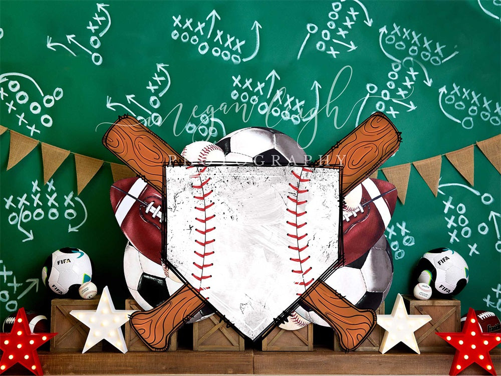 Kate Sports Strategy Chalkboard Backdrop Designed by Megan Leigh Photography -UK