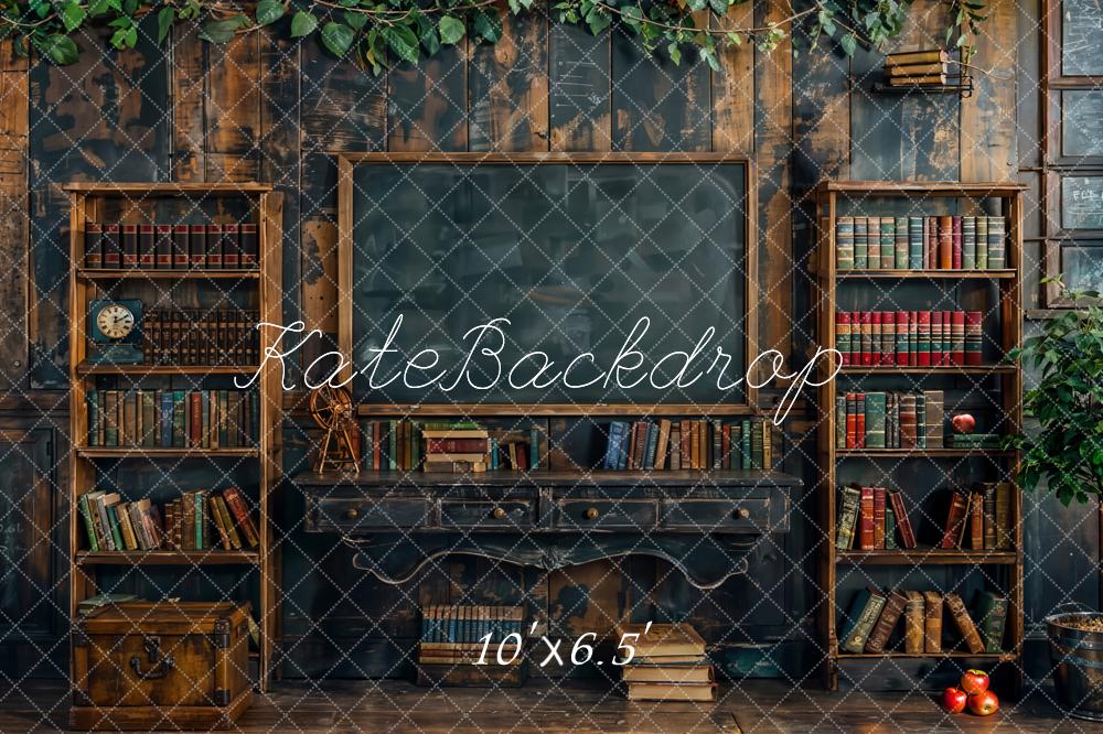 Kate Back to School Blackboard Bookshelf Backdrop Designed by Emetselch -UK