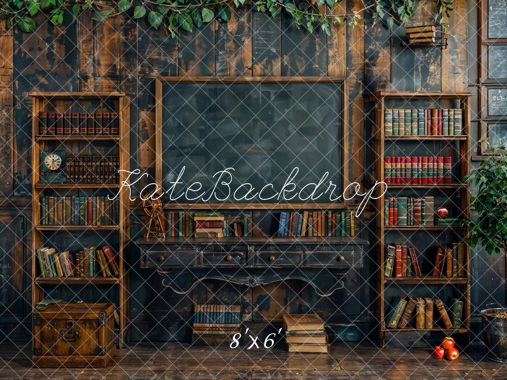 Kate Back to School Blackboard Bookshelf Backdrop Designed by Emetselch -UK