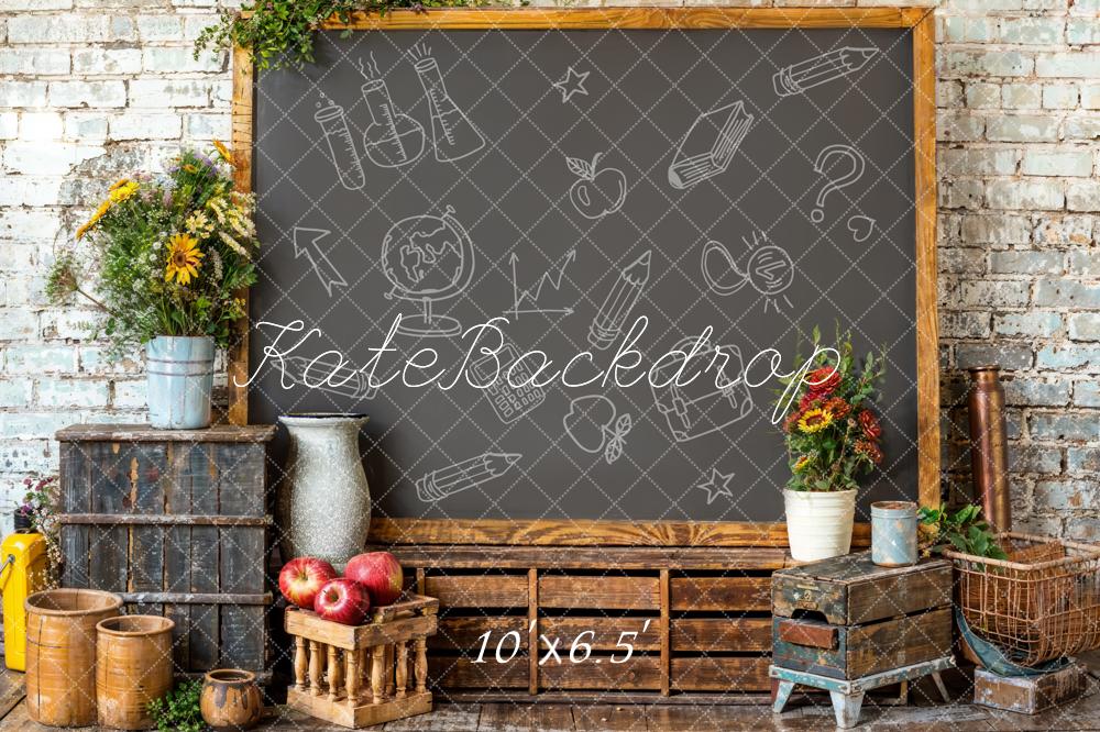 Kate Back to School Graffiti Blackboard Backdrop Designed by Emetselch -UK