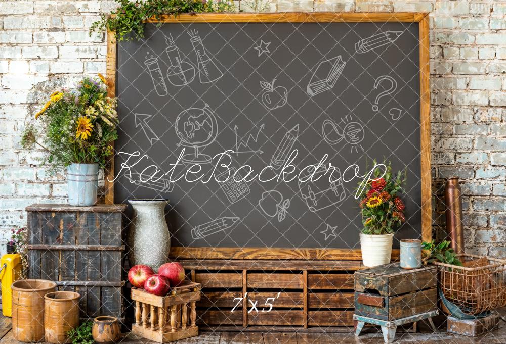 Kate Back to School Graffiti Blackboard Backdrop Designed by Emetselch -UK