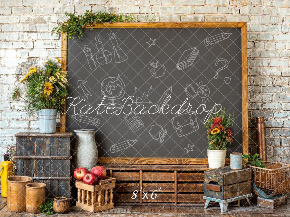 Kate Back to School Graffiti Blackboard Backdrop Designed by Emetselch -UK