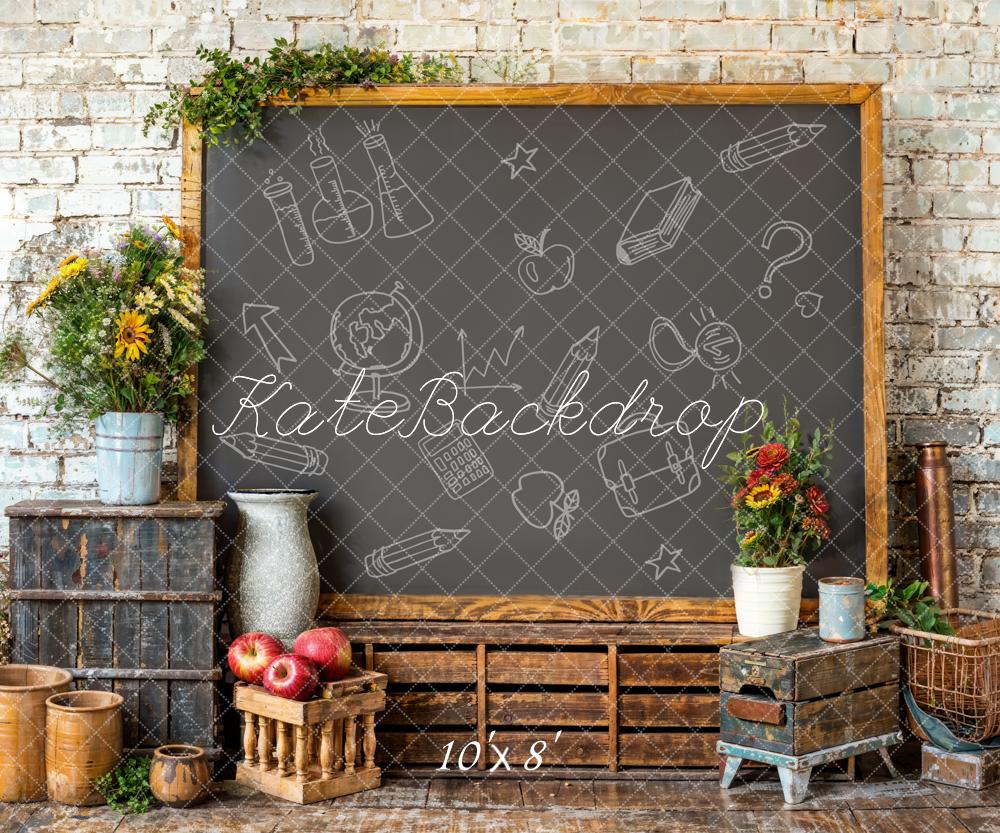 Kate Back to School Graffiti Blackboard Backdrop Designed by Emetselch -UK