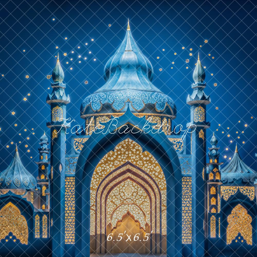 Kate Blue Fantasy Flower Fine Art Arch Palace Backdrop Designed by Emetselch -UK