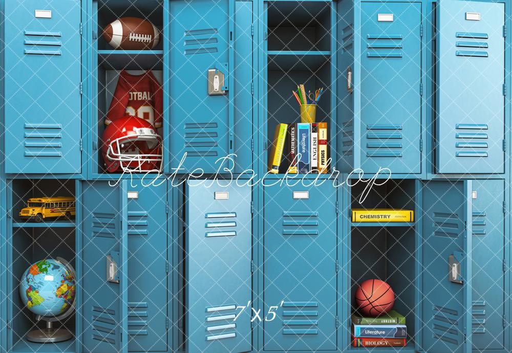 Kate Back to School /Graduation Blue Locker Backdrop Designed by Emetselch -UK