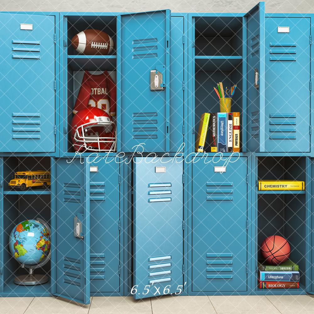 Kate Back to School /Graduation Blue Locker Backdrop Designed by Emetselch -UK