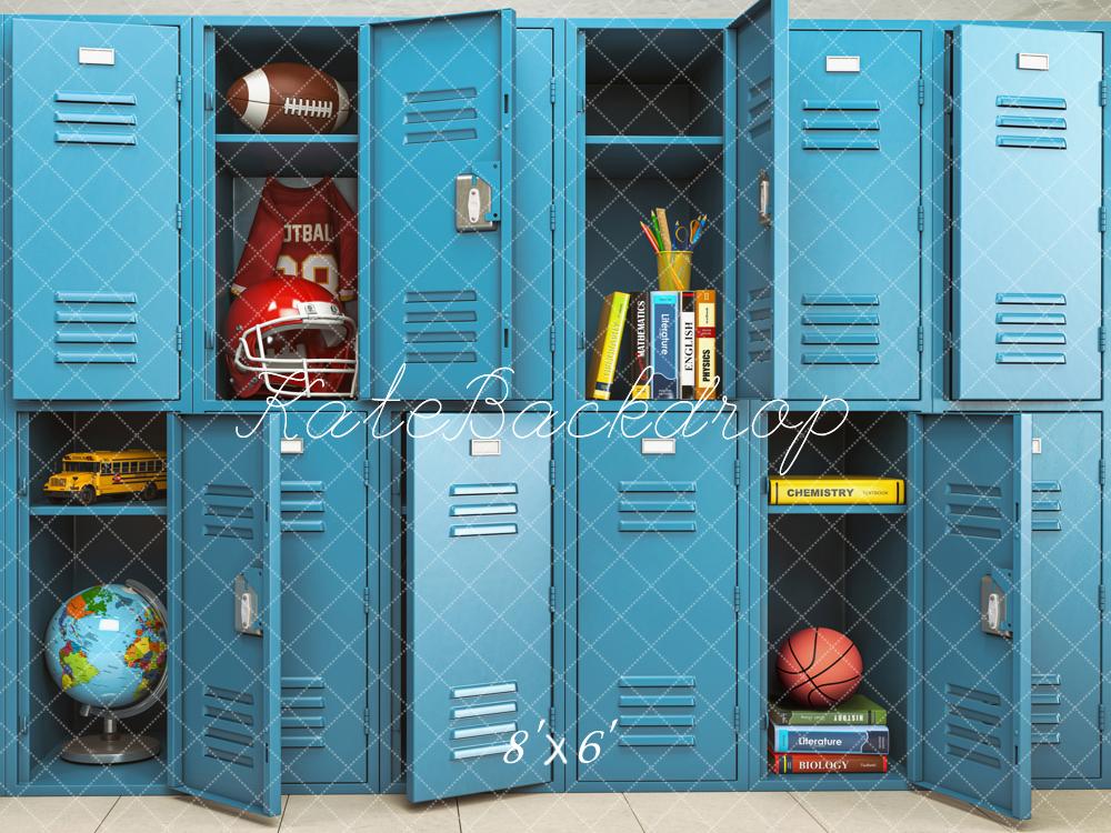 Kate Back to School /Graduation Blue Locker Backdrop Designed by Emetselch -UK